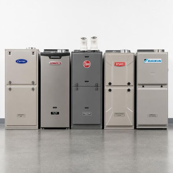 Furnace brands we install including Carrier, Lennox, Rheem, American Standard and Daikin