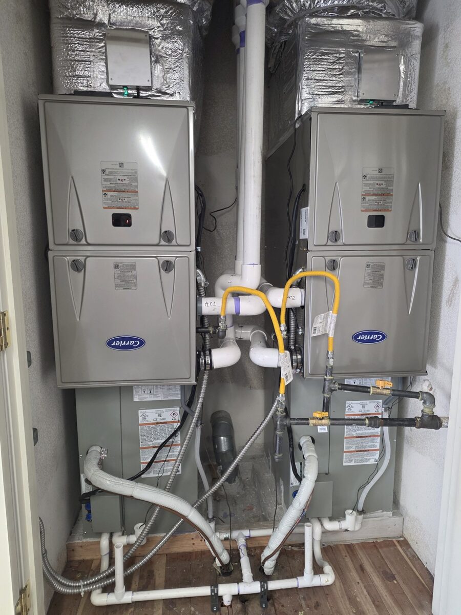 Dual Carrier Infinity furnace installation in San Ramon, Bay Area